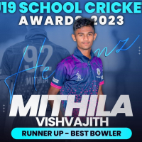 U19 School Cricket Runner-Up Mithila Vishvajith
